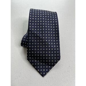 Frey Blue Geometric Pattern 100% Silk Made in Italy Tie NWOT
